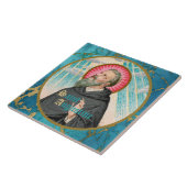 St. Augustinus van Hippo (SAU 047; detail) Tegeltje (Zijkant)