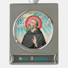 St. Augustinus van Hippo (SAU 047; detail) Verzilverd Banner Ornament