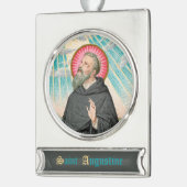 St. Augustinus van Hippo (SAU 047; detail) Verzilverd Banner Ornament (Links)