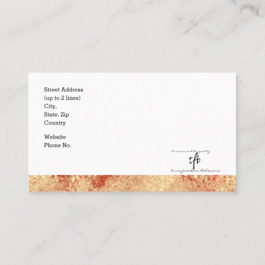 St. Augustinusketch I Logo Std. Gepersonaliseerd Visitekaartje (Achterkant)