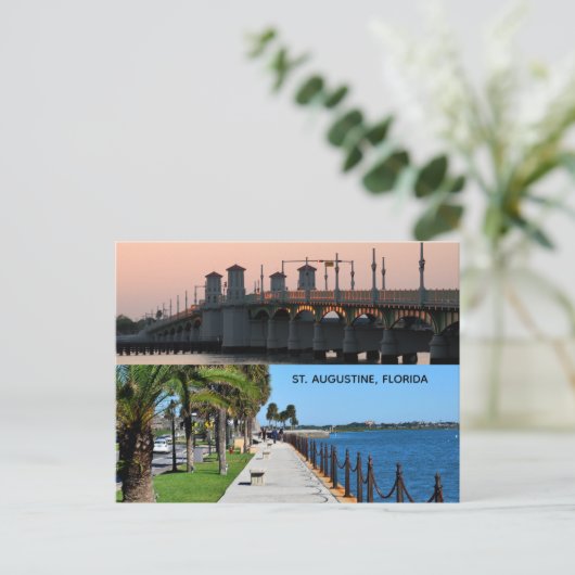 St. Auigustine, Florida bayfront Briefkaart (Staand voorkant)