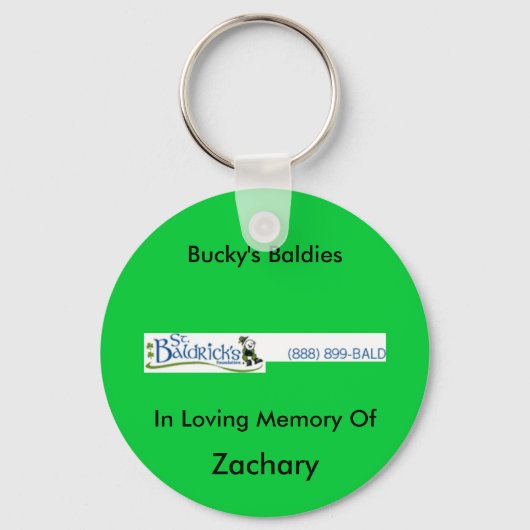 st_baldricks_logo, Bucky's Baldies, in het houden  Sleutelhanger (Voorkant)
