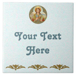 St. Barbara (BK 001) Keramische Tegel 2 Tegeltje