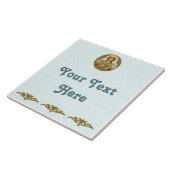 St. Barbara (BK 001) Keramische Tegel 2 Tegeltje (Zijkant)