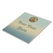 St. Barbara (BK 001) Keramische Tegel 3 Tegeltje (Zijkant)