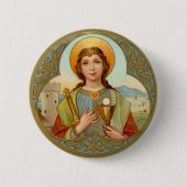 St. Barbara (BK 001) Ronde Button 5,7 Cm (Voorkant)