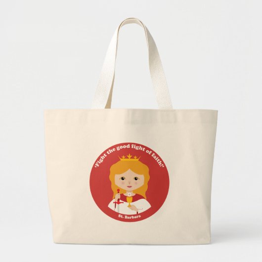 St. Barbara Grote Tote Bag (Voorkant)