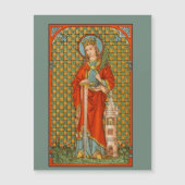St. Barbara (JP 01) 4.25"x5.6"Magnetisch Briefkaar (Voorkant)