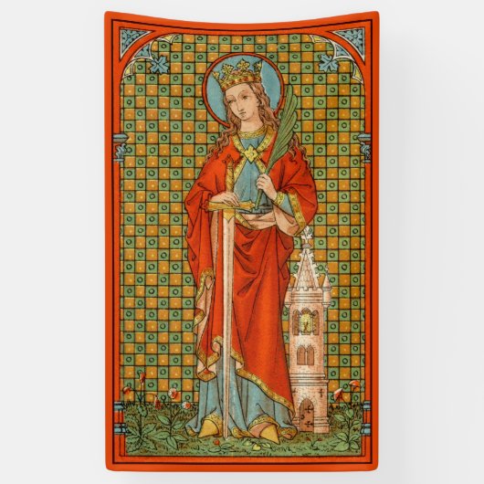 St. Barbara  (JP 01) Banier 1 Spandoek (Verticaal)