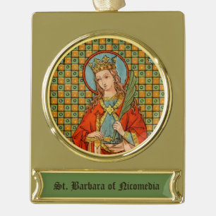 St. Barbara (JP 01) Verguld Banner Ornament