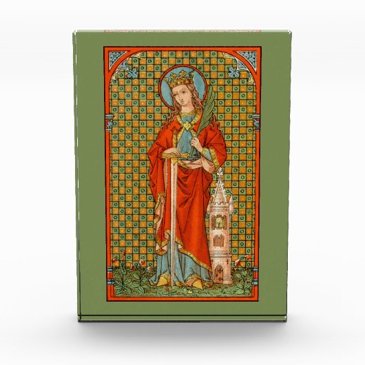 St. Barbara (JP 01) verticaal papiergewicht of Fotoblokken (Voorkant)