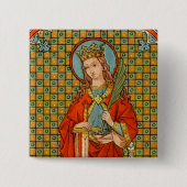 St. Barbara (JP 01) Vierkante Button 5,1 Cm (Voorkant)