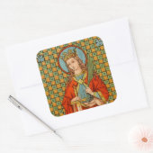 St. Barbara (JP 01) Vierkante Sticker (Envelop)