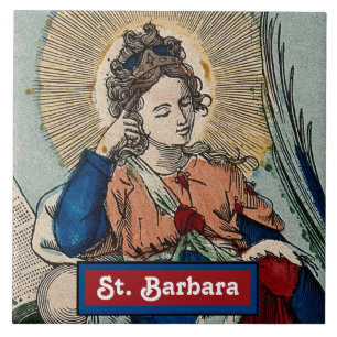 St. Barbara (M 007) Keramische tegel 1 Tegeltje