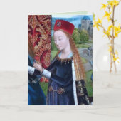 St Barbara of Nicomedia (detail; M 070)-kaart Kaart (Gele Bloem)