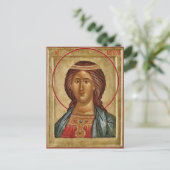 St. Barbara Orthodox Christelijk Icoon Briefkaart (Staand voorkant)