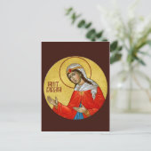 St. Barbara Prayer Card Briefkaart (Staand voorkant)