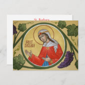 St. Barbara Prayer Card Briefkaart (Voorkant / Achterkant)