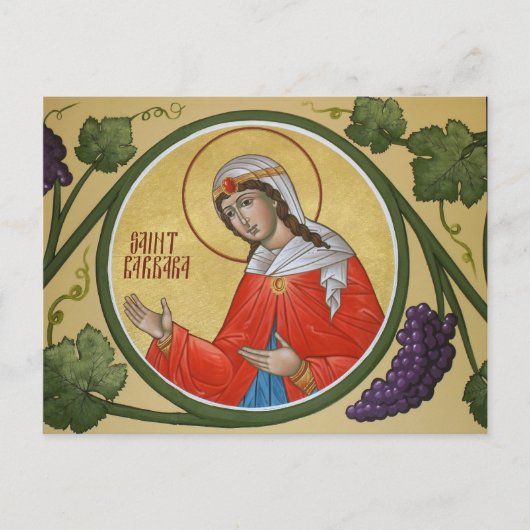 St. Barbara Prayer Card Briefkaart (Voorkant)