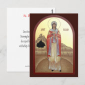 St. Barbara Prayer Kaart (Voorkant / Achterkant)