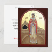 St. Barbara Prayer Kaart (Voorkant / Achterkant)