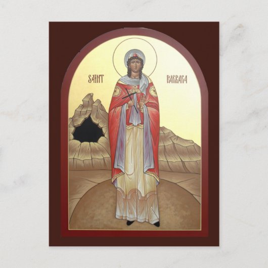 St. Barbara Prayer Kaart (Voorkant)