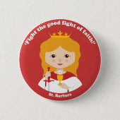St. Barbara Ronde Button 5,7 Cm (Voorkant)