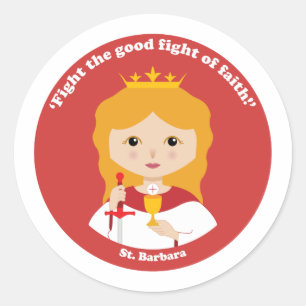 St. Barbara Ronde Sticker