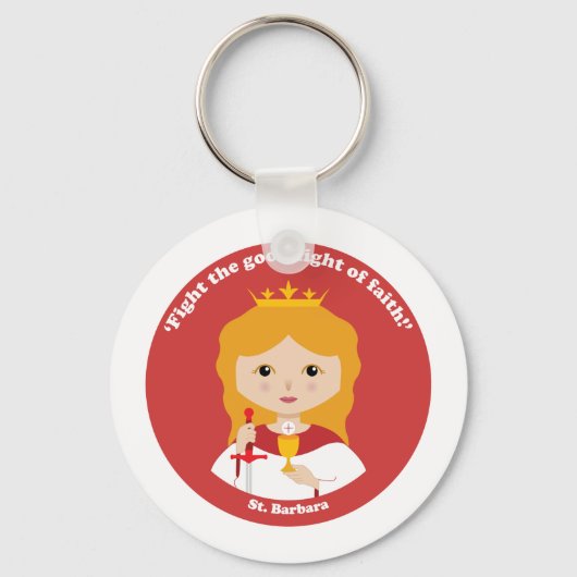 St. Barbara Sleutelhanger (Voorkant)