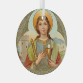 St. Barbara van Nicomedia (BK 001) Glas Ornament (Voorkant Rechts)