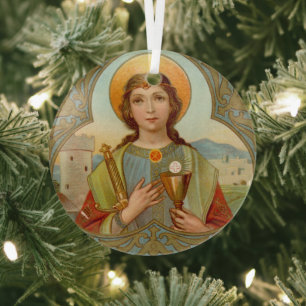 St. Barbara van Nicomedia (BK 001) Glas Ornament