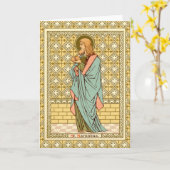 St. Barnabas de apostel (RLS 02) Blanco groet Kaart (Gele Bloem)