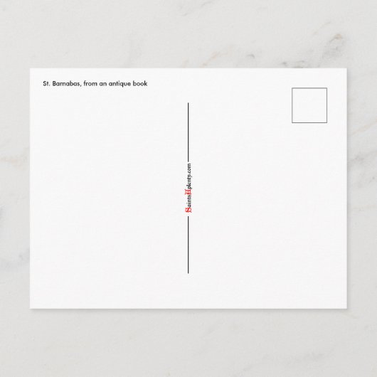 St. Barnabas de Apostle (RLS 02) Briefkaart 2 (Achterkant)