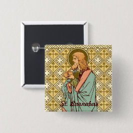 St. Barnabas de Apostle (RLS 02) Vierkante Button 5,1 Cm