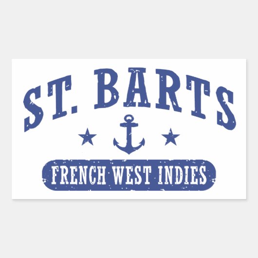 St. baronets de Franse Antillen Rechthoekige Sticker (Voorkant)