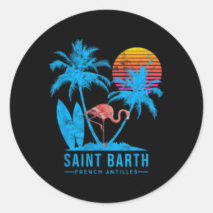 St Barth Franse Antillen Caribische Feestdagen Ronde Sticker