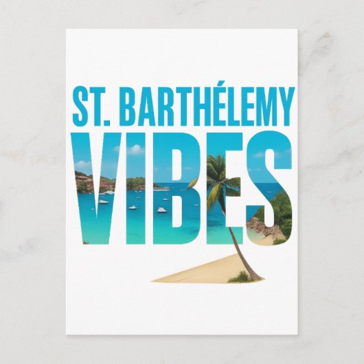 St. Barthélemy Vibes-ansichtkaart Briefkaart (Voorkant)