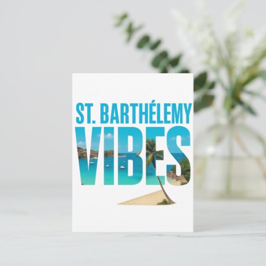 St. Barthélemy Vibes Briefkaart (Staand voorkant)