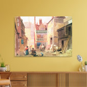 St. Bartholomew Close, Smithfield, London, 1850 (w Canvas Afdruk (Insitu (Woonkamer))