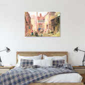 St. Bartholomew Close, Smithfield, London, 1850 (w Canvas Afdruk (Insitu (Slaapkamer))
