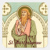 St. Bartholomew de apostel (RLS 03) Vierkante Sticker (Voorkant)
