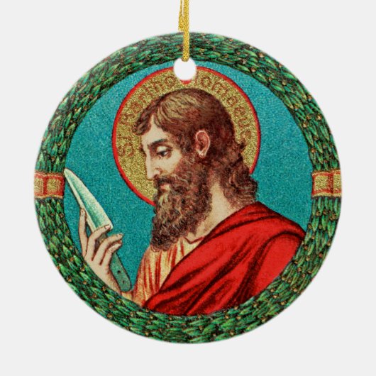 St. Bartholomew de Apostle (JMAS 03) Keramisch Ornament (Achterkant)