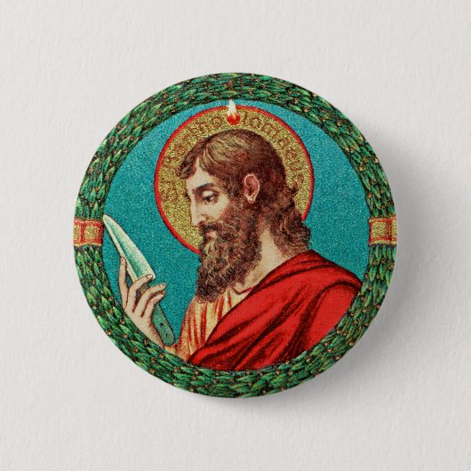 St. Bartholomew de Apostle (JMAS 03) Ronde Button 5,7 Cm (Voorkant)
