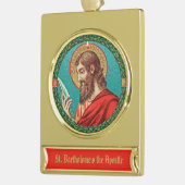 St. Bartholomew de Apostle (JMAS 03) Verguld Banner Ornament (Links)