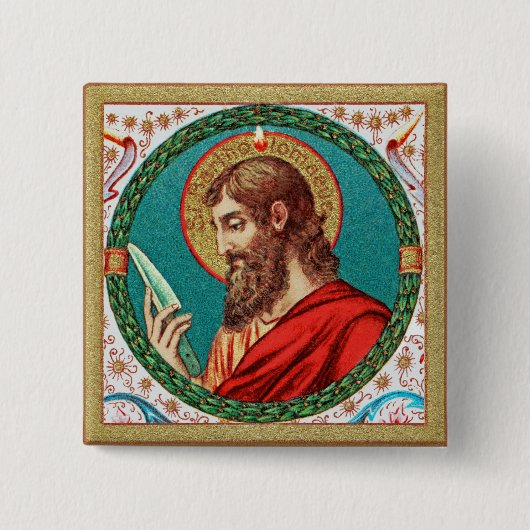 St. Bartholomew de Apostle (JMAS 03) Vierkante Button 5,1 Cm (Voorkant)