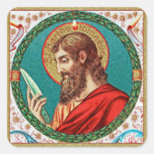 St. Bartholomew de Apostle (JMAS 03) Vierkante Sticker (Voorkant)