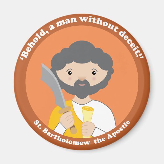 St. Bartholomew de Apostle Magneet (Voorkant)