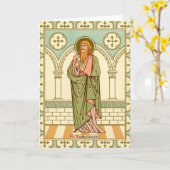 St. Bartholomew de Apostle (RLS03) Blanco groet Kaart (Gele Bloem)
