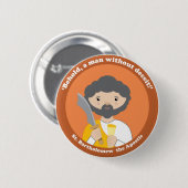 St. Bartholomew de Apostle Ronde Button 5,7 Cm (Voorkant /achterkant)