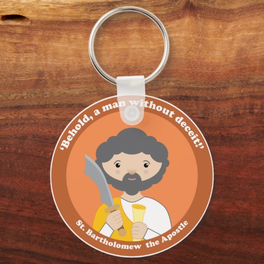 St. Bartholomew de Apostle Sleutelhanger (Voorkant)